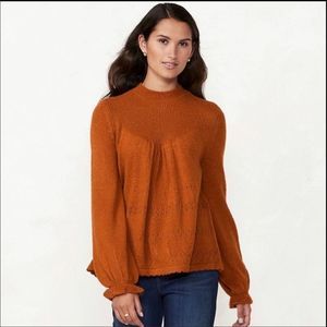 Lauren Conrad Sparkle Mock Neck Sweater Sz XXL